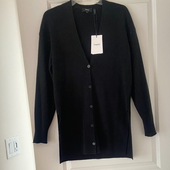 Theory Sweaters - NWT Theory Wool Button Down Long Cardigan Size P